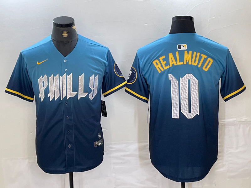 Men's Philadelphia Phillies J.T. Realmuto #10 Blue 2024 City Connect Limited Jersey